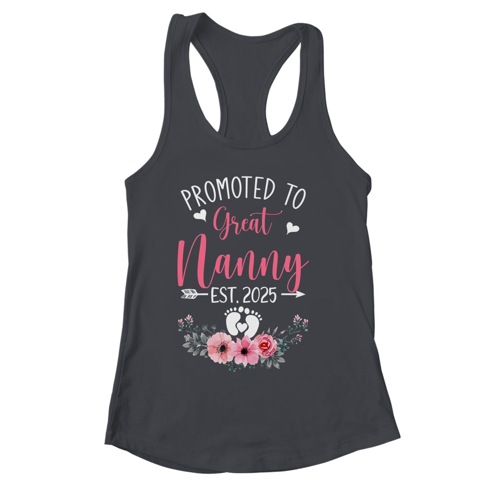 Promoted To Great Nanny Est 2025 Mothers Day Shirt & Tank Top | siriusteestore