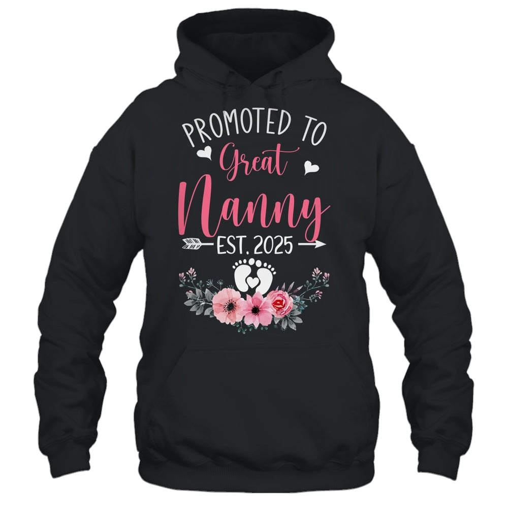 Promoted To Great Nanny Est 2025 Mothers Day Shirt & Tank Top | siriusteestore