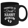 Promoted To Great Nanny Est 2025 Pregnancy Announcement Mug | siriusteestore