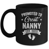 Promoted To Great Nanny Est 2025 Pregnancy Announcement Mug | siriusteestore