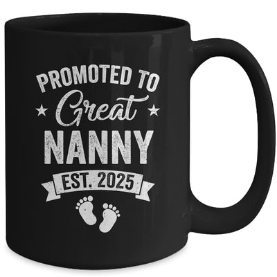 Promoted To Great Nanny Est 2025 Pregnancy Announcement Mug | siriusteestore