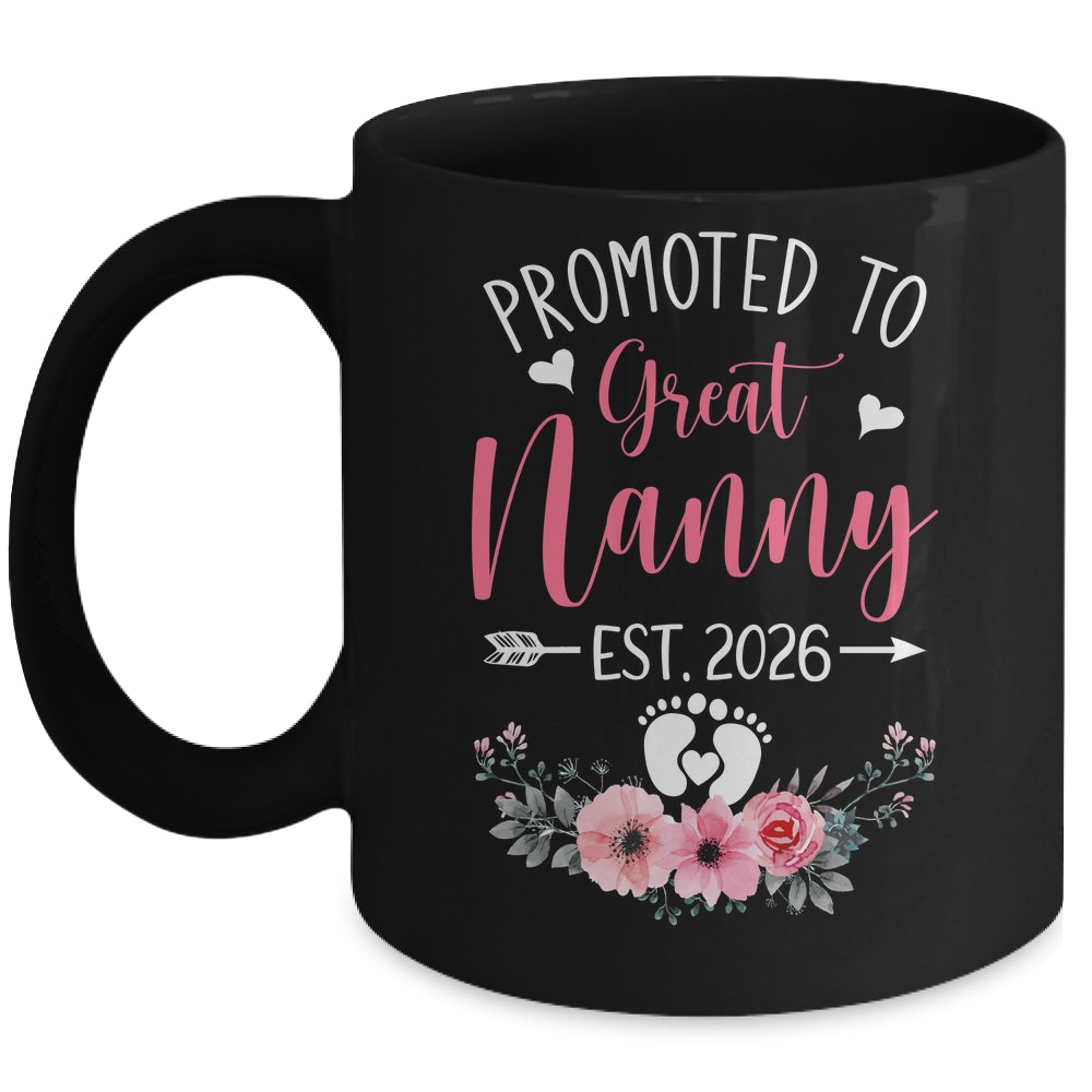 Promoted To Great Nanny Est 2026 Mothers Day Mug | siriusteestore