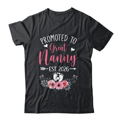 Promoted To Great Nanny Est 2026 Mothers Day Shirt & Tank Top | siriusteestore