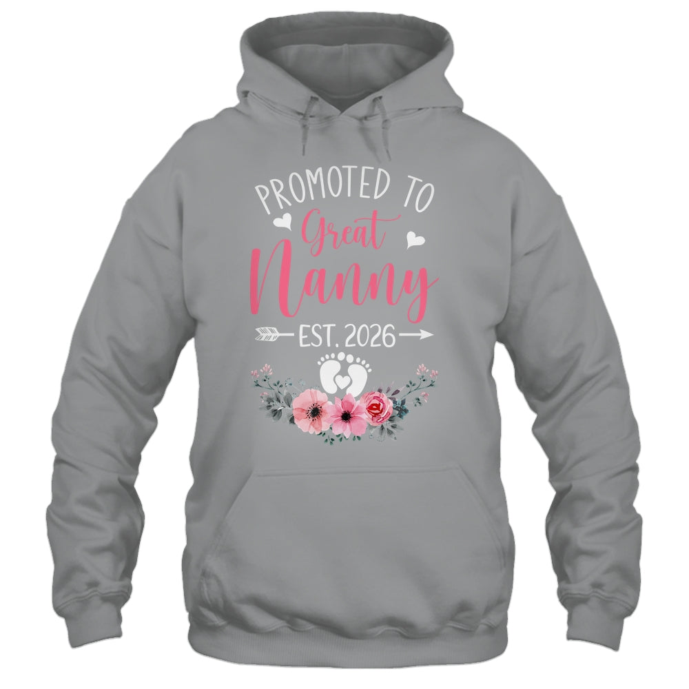 Promoted To Great Nanny Est 2026 Mothers Day Shirt & Tank Top | siriusteestore