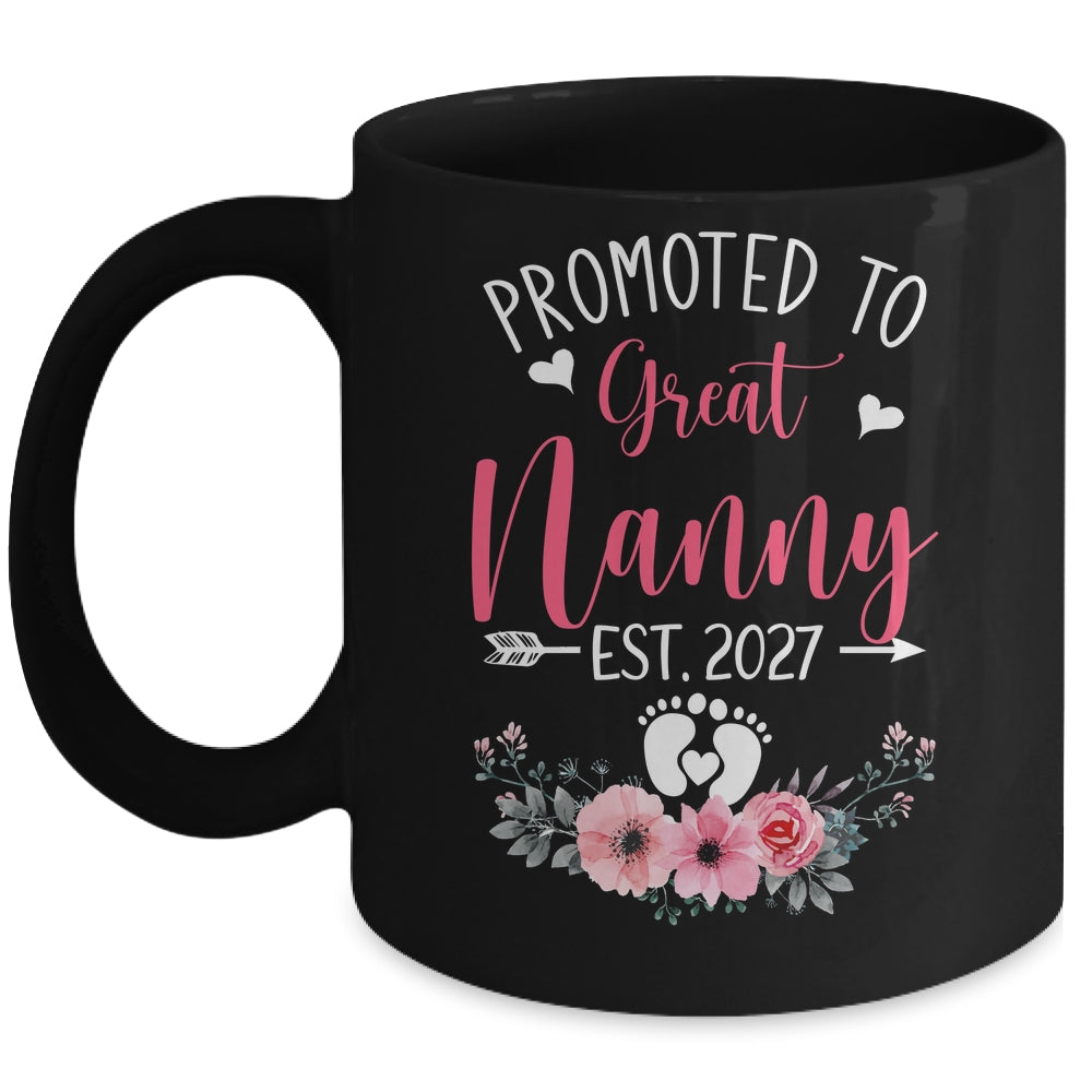 Promoted To Great Nanny Est 2027 Mothers Day Mug | siriusteestore