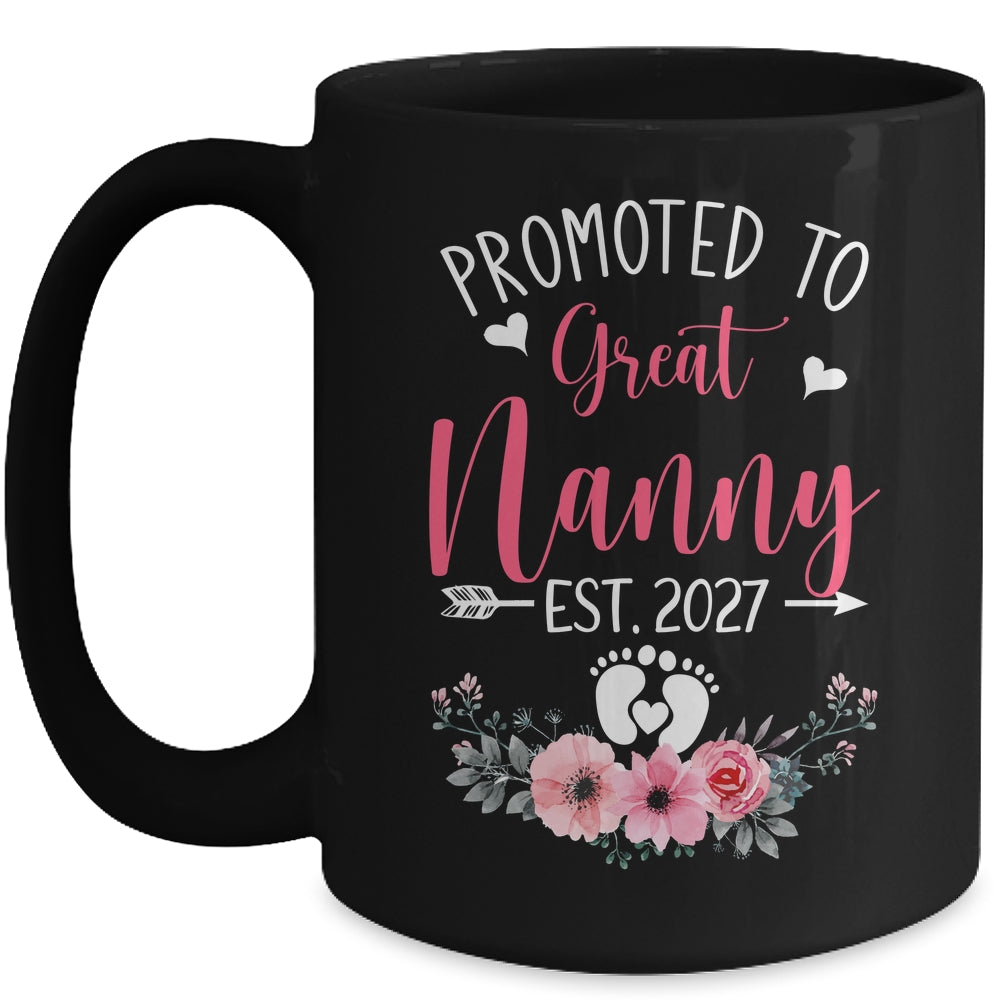 Promoted To Great Nanny Est 2027 Mothers Day Mug | siriusteestore