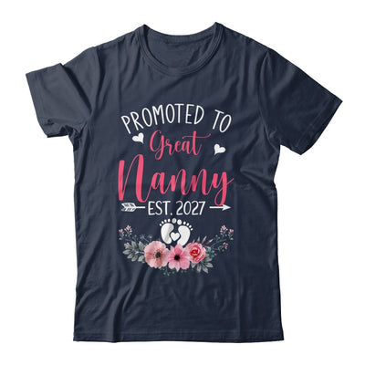 Promoted To Great Nanny Est 2027 Mothers Day Shirt & Tank Top | siriusteestore