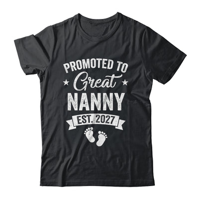 Promoted To Great Nanny Est 2027 Pregnancy Announcement Shirt & Tank Top | siriusteestore