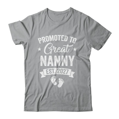 Promoted To Great Nanny Est 2027 Pregnancy Announcement Shirt & Tank Top | siriusteestore