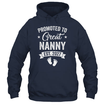 Promoted To Great Nanny Est 2027 Pregnancy Announcement Shirt & Tank Top | siriusteestore