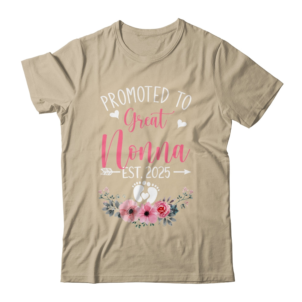 Promoted To Great Nonna Est 2025 Mothers Day Shirt & Tank Top | siriusteestore