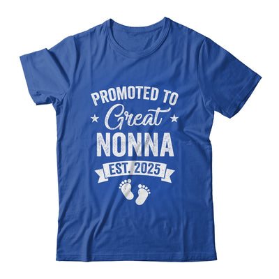 Promoted To Great Nonna Est 2025 Pregnancy Announcement Shirt & Tank Top | siriusteestore