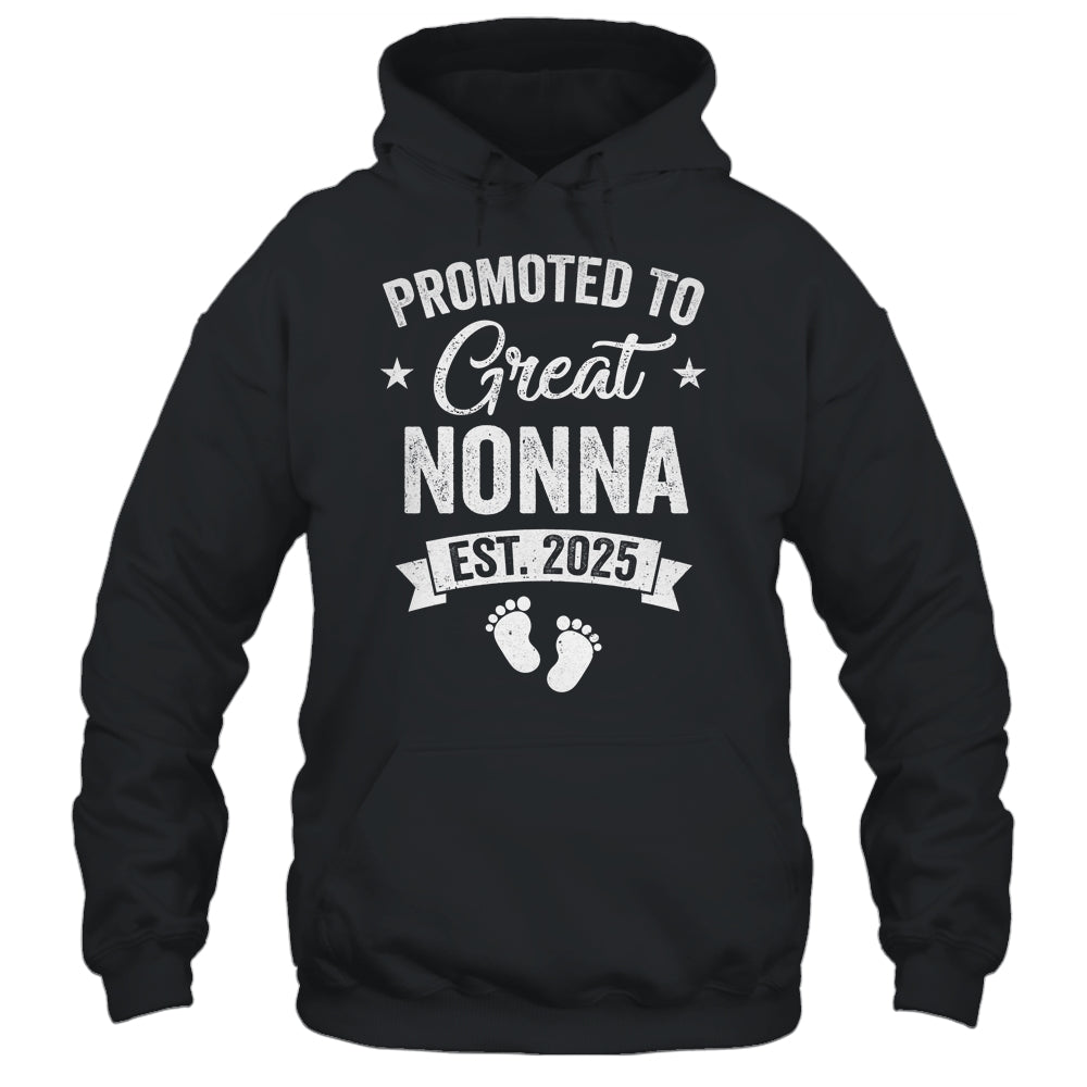 Promoted To Great Nonna Est 2025 Pregnancy Announcement Shirt & Tank Top | siriusteestore