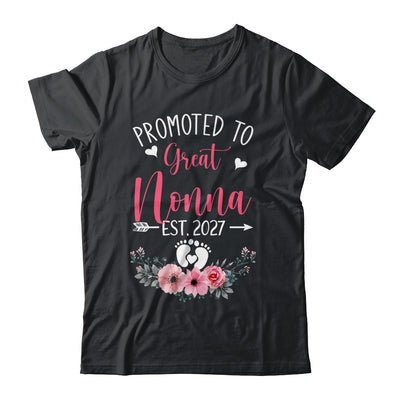 Promoted To Great Nonna Est 2027 Mothers Day Shirt & Tank Top | siriusteestore