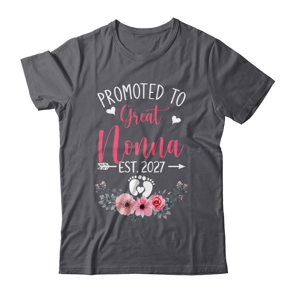 Promoted To Great Nonna Est 2027 Mothers Day Shirt & Tank Top | siriusteestore