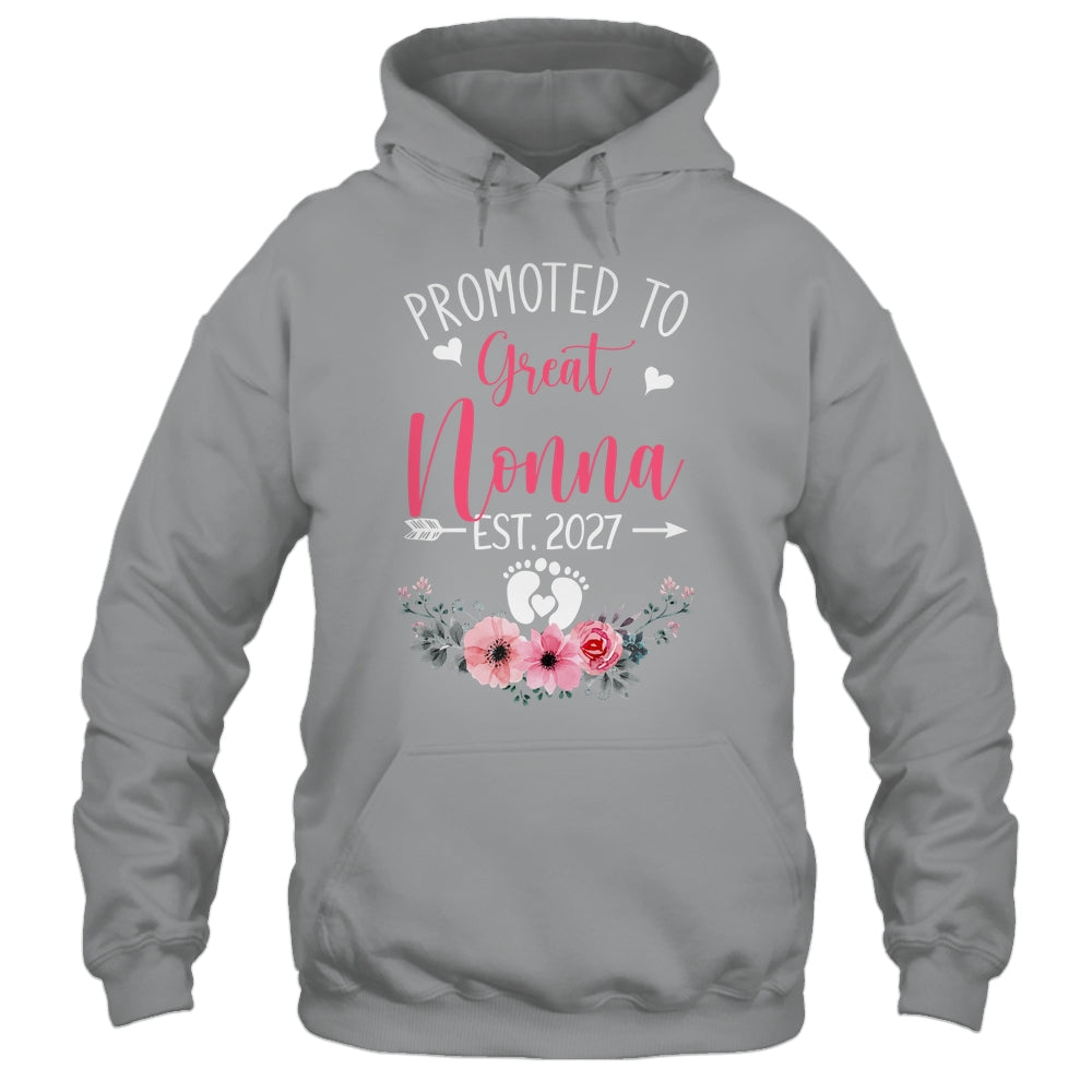 Promoted To Great Nonna Est 2027 Mothers Day Shirt & Tank Top | siriusteestore
