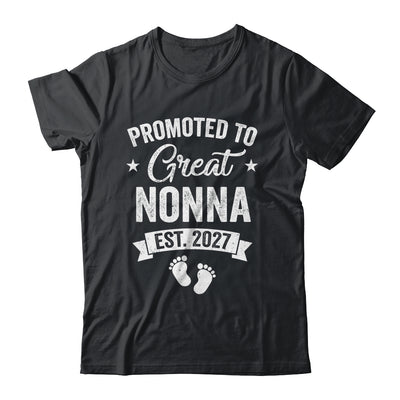 Promoted To Great Nonna Est 2027 Pregnancy Announcement Shirt & Tank Top | siriusteestore