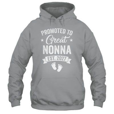 Promoted To Great Nonna Est 2027 Pregnancy Announcement Shirt & Tank Top | siriusteestore