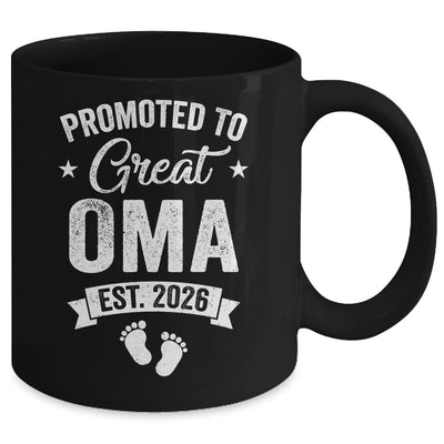 Promoted To Great Oma Est 2026 Pregnancy Announcement Mug | siriusteestore