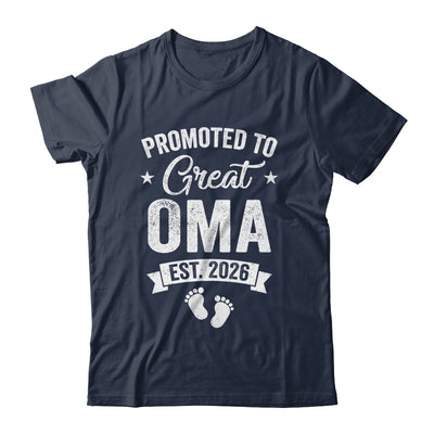 Promoted To Great Oma Est 2026 Pregnancy Announcement Shirt & Hoodie | siriusteestore