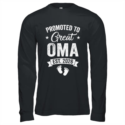 Promoted To Great Oma Est 2026 Pregnancy Announcement Shirt & Hoodie | siriusteestore