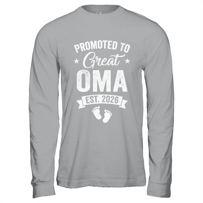 Promoted To Great Oma Est 2026 Pregnancy Announcement Shirt & Hoodie | siriusteestore