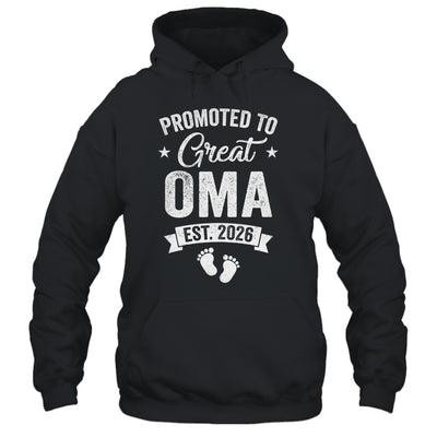 Promoted To Great Oma Est 2026 Pregnancy Announcement Shirt & Hoodie | siriusteestore