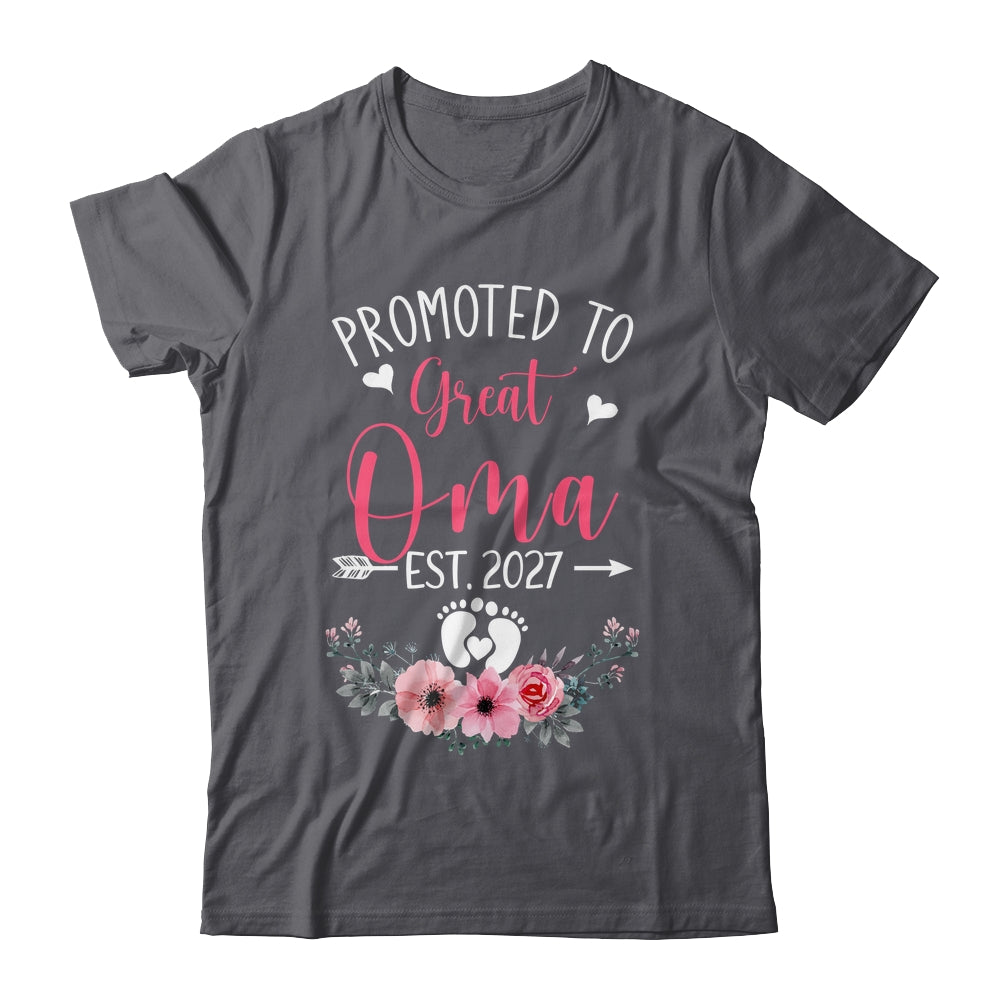 Promoted To Great Oma Est 2027 Mothers Day Shirt & Tank Top | siriusteestore