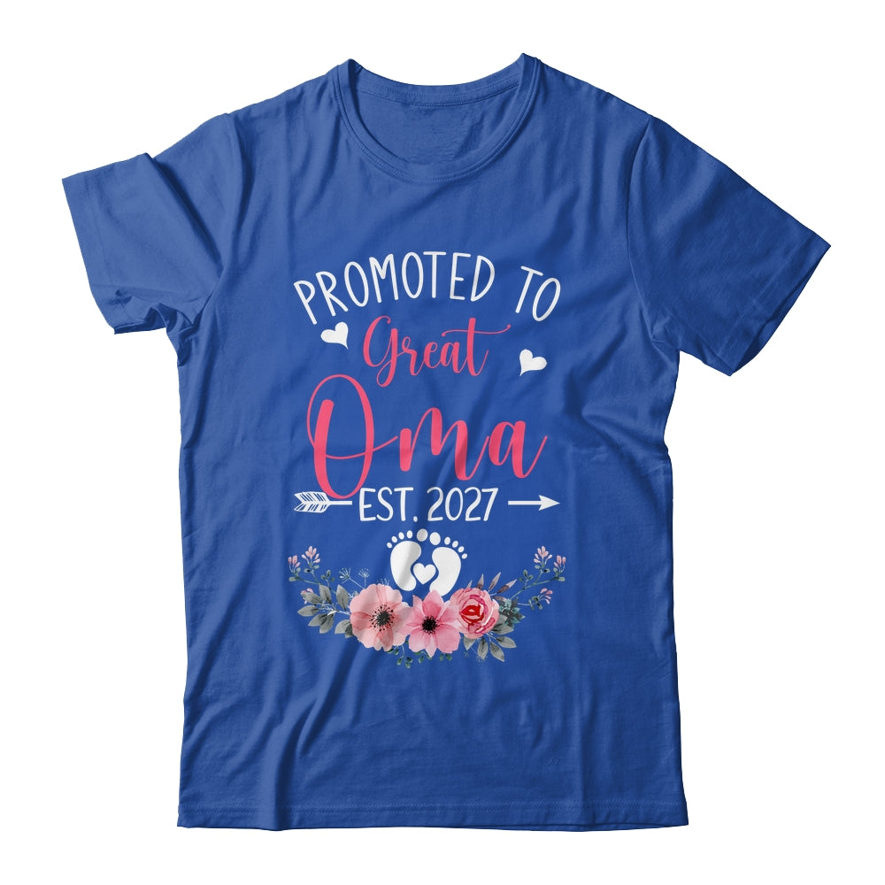 Promoted To Great Oma Est 2027 Mothers Day Shirt & Tank Top | siriusteestore