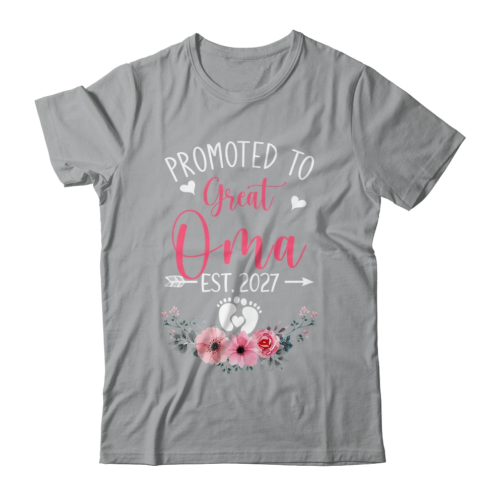 Promoted To Great Oma Est 2027 Mothers Day Shirt & Tank Top | siriusteestore