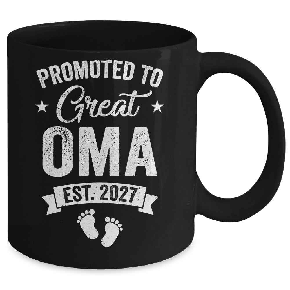 Promoted To Great Oma Est 2027 Pregnancy Announcement Mug | siriusteestore