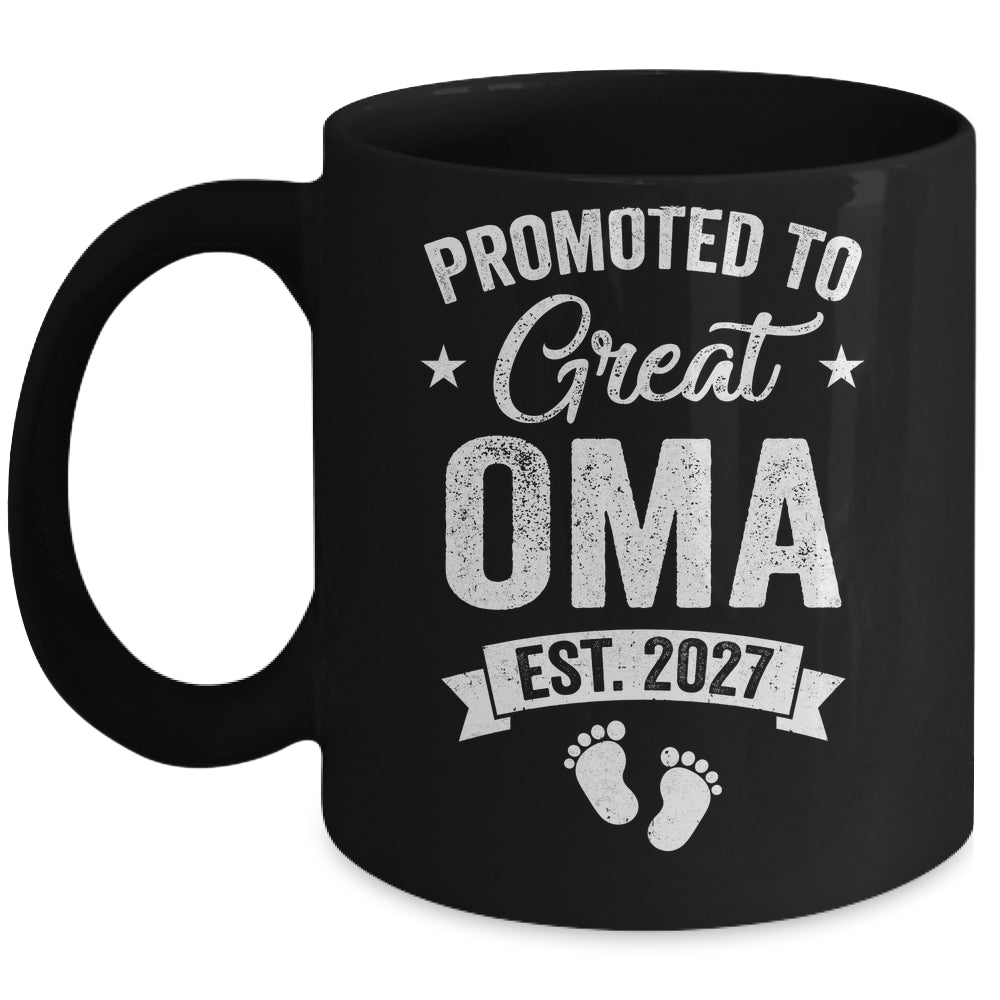 Promoted To Great Oma Est 2027 Pregnancy Announcement Mug | siriusteestore