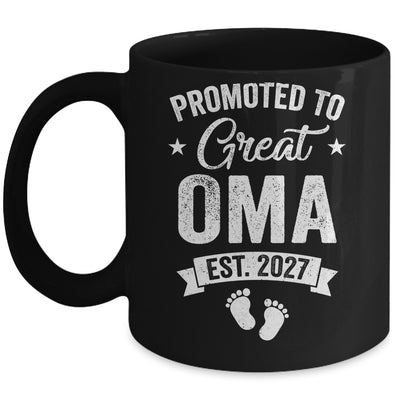 Promoted To Great Oma Est 2027 Pregnancy Announcement Mug | siriusteestore
