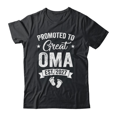 Promoted To Great Oma Est 2027 Pregnancy Announcement Shirt & Hoodie | siriusteestore