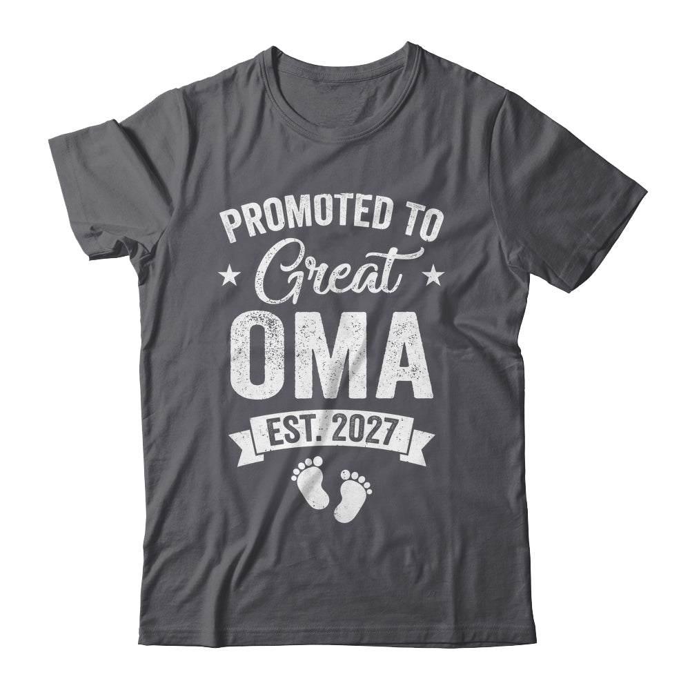 Promoted To Great Oma Est 2027 Pregnancy Announcement Shirt & Hoodie | siriusteestore