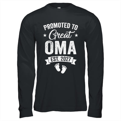 Promoted To Great Oma Est 2027 Pregnancy Announcement Shirt & Hoodie | siriusteestore