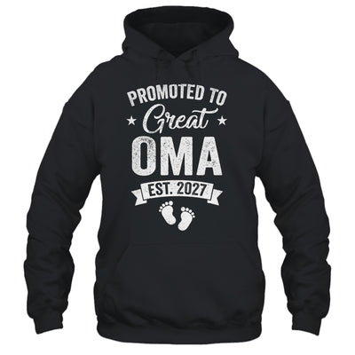 Promoted To Great Oma Est 2027 Pregnancy Announcement Shirt & Hoodie | siriusteestore