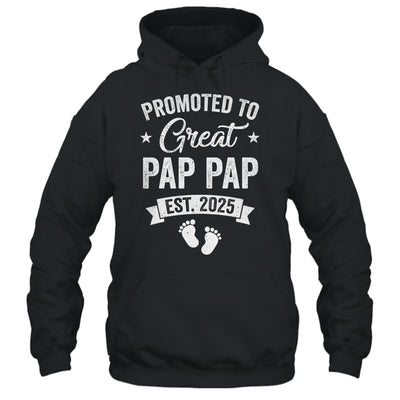 Promoted To Great Pap Pap Est 2025 Pregnancy Announcement Shirt & Hoodie | siriusteestore