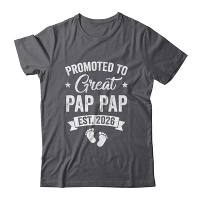 Promoted To Great Pap Pap Est 2026 Pregnancy Announcement Shirt & Hoodie | siriusteestore