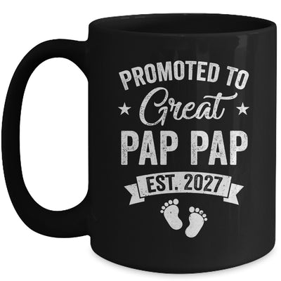 Promoted To Great Pap Pap Est 2027 Pregnancy Announcement Mug | siriusteestore