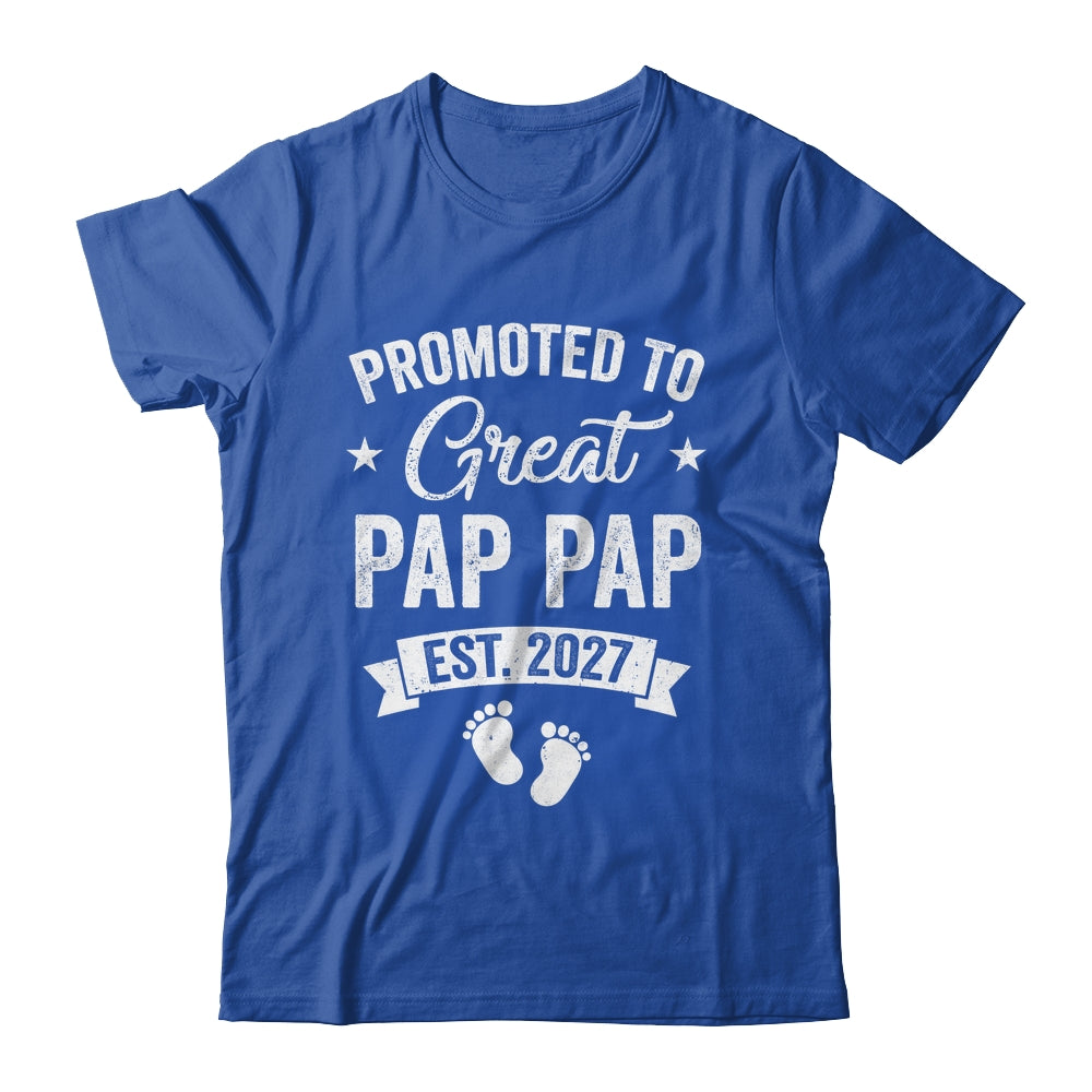 Promoted To Great Pap Pap Est 2027 Pregnancy Announcement Shirt & Hoodie | siriusteestore