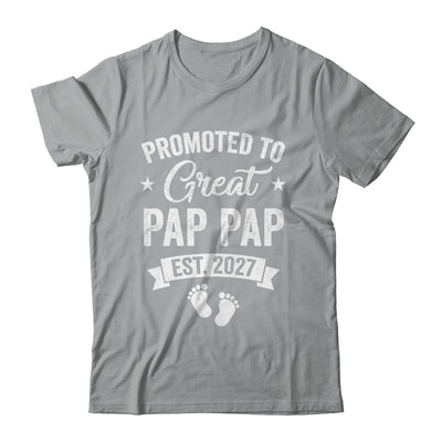 Promoted To Great Pap Pap Est 2027 Pregnancy Announcement Shirt & Hoodie | siriusteestore