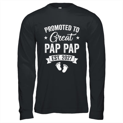 Promoted To Great Pap Pap Est 2027 Pregnancy Announcement Shirt & Hoodie | siriusteestore