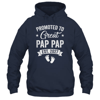 Promoted To Great Pap Pap Est 2027 Pregnancy Announcement Shirt & Hoodie | siriusteestore