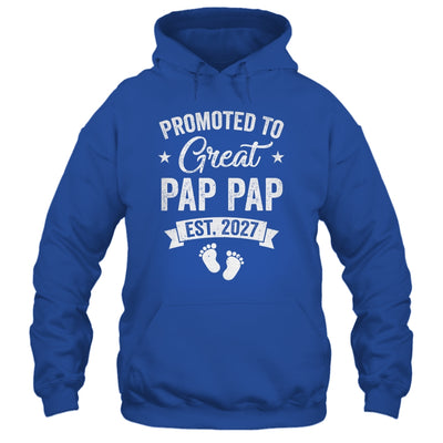 Promoted To Great Pap Pap Est 2027 Pregnancy Announcement Shirt & Hoodie | siriusteestore
