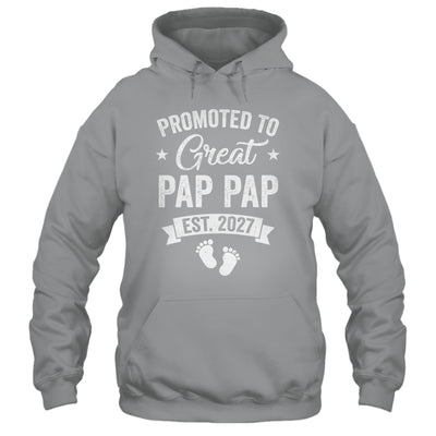 Promoted To Great Pap Pap Est 2027 Pregnancy Announcement Shirt & Hoodie | siriusteestore