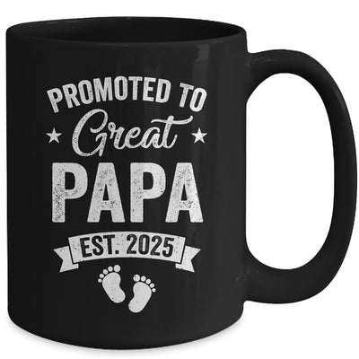 Promoted To Great Papa Est 2025 Pregnancy Announcement Mug | siriusteestore