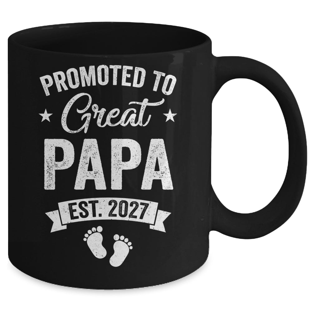 Promoted To Great Papa Est 2027 Pregnancy Announcement Mug | siriusteestore