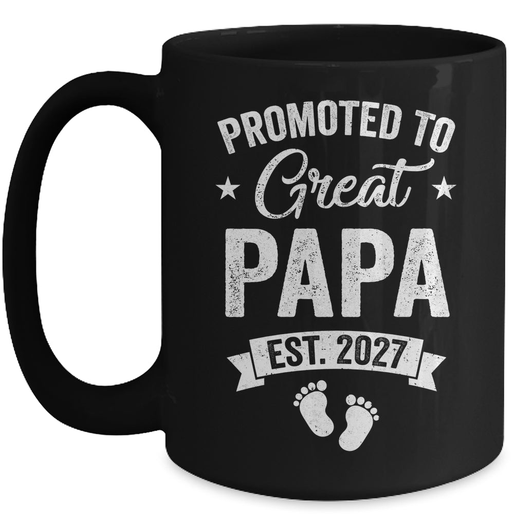 Promoted To Great Papa Est 2027 Pregnancy Announcement Mug | siriusteestore