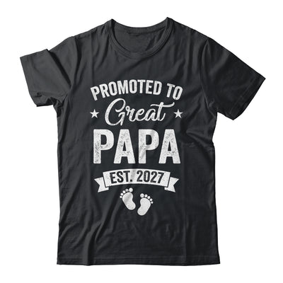 Promoted To Great Papa Est 2027 Pregnancy Announcement Shirt & Hoodie | siriusteestore